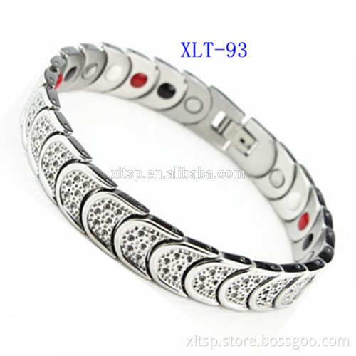 Wholesale Black Color Men Titanium magnetic bracelet